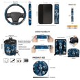 thumbnail image 7 of HUISEFOR 15 Packs Rose Skull Car Seat Cover Full Set Scratch-Resistant with Steering Wheel Cover Seat Belt Cover Air Vent Storage Bag Car Trash Can Rear View Mirror Cover Keychain Coasters, 7 of 7