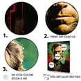 thumbnail image 3 of Designart "Pop Art Portrait Of Emerald Eastwood" Pop Art Wall Art Living Room, 3 of 7
