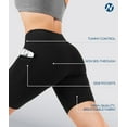 thumbnail image 3 of Nirlon Biker Shorts For Women - High Waisted Womens Workout Shorts With Pockets, 3 of 6
