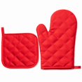 thumbnail image 1 of Guantes de cocina KAIYANG juego de 2 para horno asar cocinar hornear microondas rojo, 1 of 4