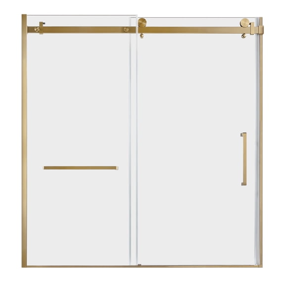 Kingston SSD60608SR7 Toledo 60" W x 60" H Right Handed Tub Door in Brushed Brass