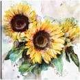 thumbnail image 1 of Cuadro Decorativo - Trío de girasoles Jr Impresión en canvas, estrechado, 1 of 1
