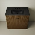 thumbnail image 4 of Lafayette 36" Freestanding Bathroom Vanity in Brown Oak with Matte Black, 3-Hole Widespread Sink Top, 4 of 5