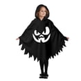 thumbnail image 2 of KHONTS Ghost Face Poncho for Toddler Kids Hooded Cloak Halloween Performance Clothes Spooky Capes 10-Black M, 2 of 7