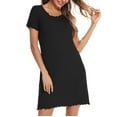 thumbnail image 7 of IROINNID Cocktail Dress for Women Wedding Guest Summer Home Thin Curling Solid Color Home Dress Cocktail Dress,Black, 7 of 7