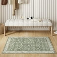 thumbnail image 6 of BERTHMEER 2'x3' Small Green Area Rugs Vintage Distressed Doormats for Bathroom Bedroom Entryway Kitchen Dorm Entrance Non Slip Washable Oriental Traditional Rugs, 6 of 6