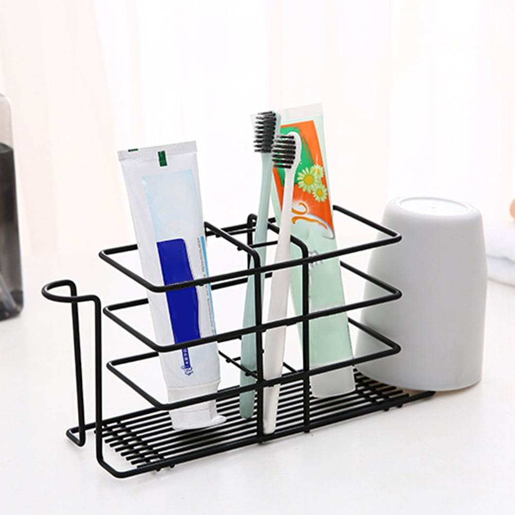 SPRING PARK Metal Bathroom Toothpaste Holder Stand with Multi