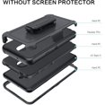 thumbnail image 2 of Compatible with LG Stylo 5 Case, LG Stylo 5 Phone Cases [Military Grade] Heavy Duty Shockproof Kickstand Rotatable Belt-Clip Full-Body Rugged Bumper Holster Cover for LG Stylo 5 (2019), Black, 2 of 8
