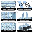 thumbnail image 3 of Teacher Tote Bag,LightBlue Dinosaurs Stars Triangles Pattern Teacher Utility Tote Bag,Large Work Tote Bags for Women with Multiple Pockets,Top Zipper Closure,13.8x10.6x6.7 Inch, 3 of 5