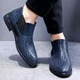 thumbnail image 2 of Frhoxug Men's Chelsea Boots Faux Leather Ankle Boots Outdoor Casual Slip On Shoes, 2 of 4