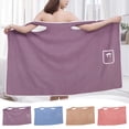 thumbnail image 7 of Bath Towel Wrap, Adjustable Shower Spa Towel with Pocket Bow Tie, Quick Dry Soft Lightweight Bath Skirt Wearable Robe for Women, 7 of 7
