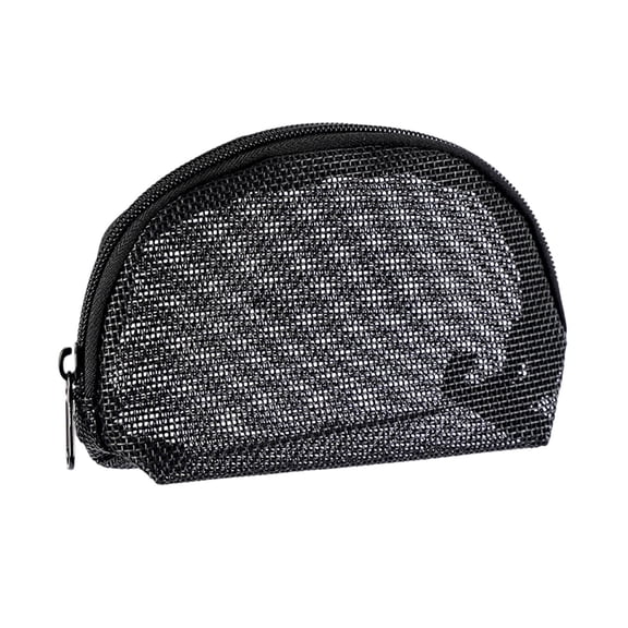WeDecorBay Makeup Bag Large Capacity Portable Cosmetic Organizer Durable Material Convenient Handheld Travel Essential for Women Black,13*10*4cm
