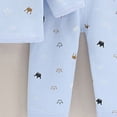 thumbnail image 6 of CAUYDY Infant Girls Sleepers Preemie Clothing for Girl Newborn Coming Home Outfit Fall Winter Long Sleeve T-Shirt and Pants Set Baby Pajamas 3M 6M 9M 12M Sizes 3-6 Months,Blue, 6 of 7