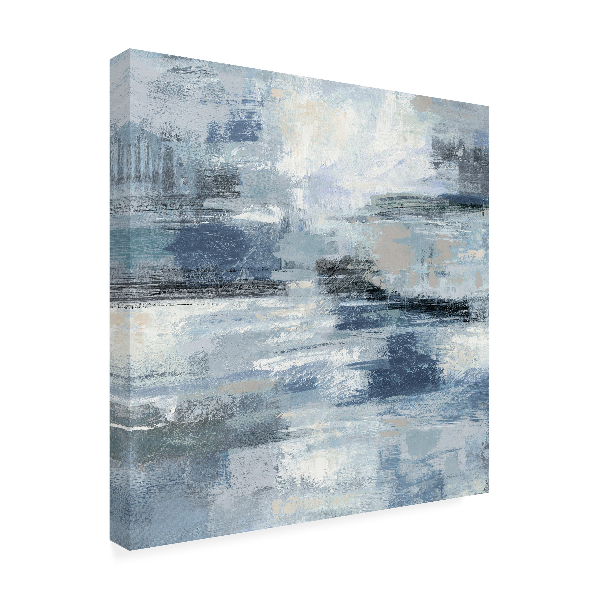 Trademark Fine Art 'Clear Water Indigo and Gray' Canvas Art by Silvia Vassileva