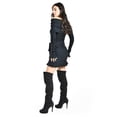 thumbnail image 3 of Vestido tejido escote campesino Roman Fashion /Juvenil, 31483 (Negro) negro CH, 3 of 7