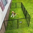 thumbnail image 3 of Caveen Dog Playpen 8 Panels 32Inch Heavy Duty Dog Pen Pet Fence Playpen Indoor Outdoor, Foldable Pet Exercise Pen With Doors For RV, Camping, Yard, Home, 3 of 11