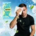 thumbnail image 3 of UNLLLL Cooling Wet Wipes, Disposable Cold Sense Towel, Non Woven Fabric with Mild Cooling Ingredients, Lowers Body Temperature, for Hot Weather Workout Spa Sport (Blue), 3 of 7