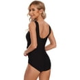 thumbnail image 3 of BIMEI Women's One-Piece Mastectomy Swimwear Pocketed Swimsuit Bathing Suits 2307, Black, SIZE 14, 3 of 11