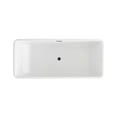 thumbnail image 6 of Elegant Kitchen & Bath BT30667GW-MBK 67 in. Rectangle Bathtub, Glossy White with Matte Black Trim, 6 of 8
