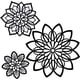 thumbnail image 1 of Nvzi 3 piezas de flores de metal para decoración de pared, flores de metal para el hogar familiar, sala de estar, dormitorio, baño, cocina, granja moderna, oficina, jardín al aire libre (negro), 1 of 5