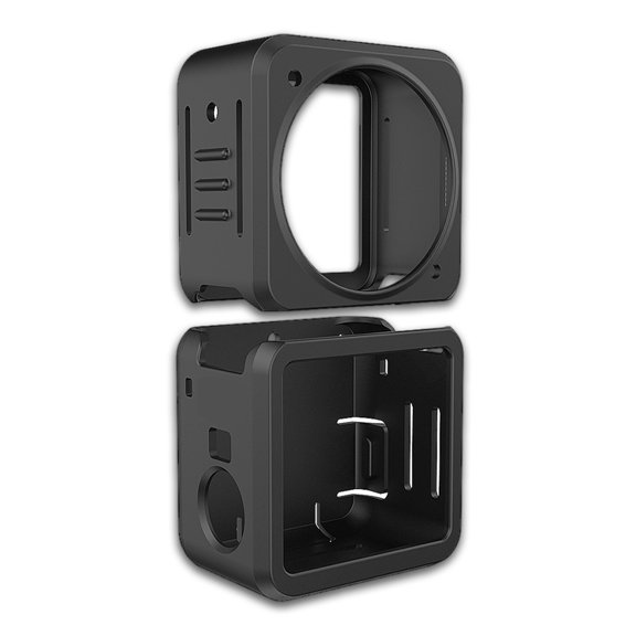 Funda protectora antiarañazos para cámara Sunnylife, carcasa de silicona para videocámara, Protector antigolpes de repuesto para Action 2 Accesorios de cámara y óptica Negro Tipo de pantalla doble