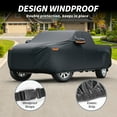 thumbnail image 4 of Funda de coche única Bargains, película de aluminio, funda para coche exterior, protección impermeable para todo clima con cremallera en la puerta del conductor, negra para Toyota Tundra, 4 of 7