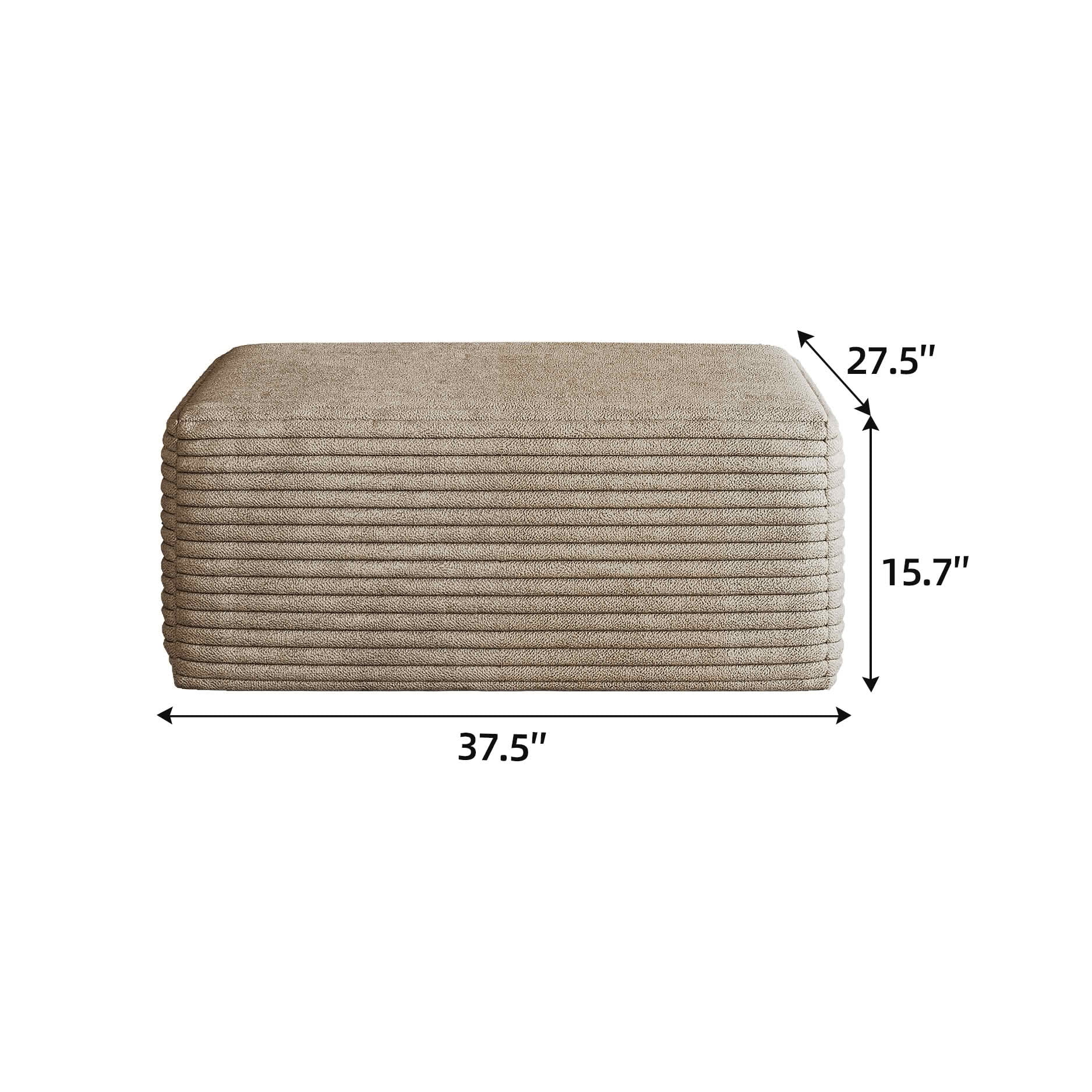 MAYEERTY Cloud Sofa Ottoman, Plush Fabric Upholstered Footrest, No Assembly Required for Living Room Leisure Area