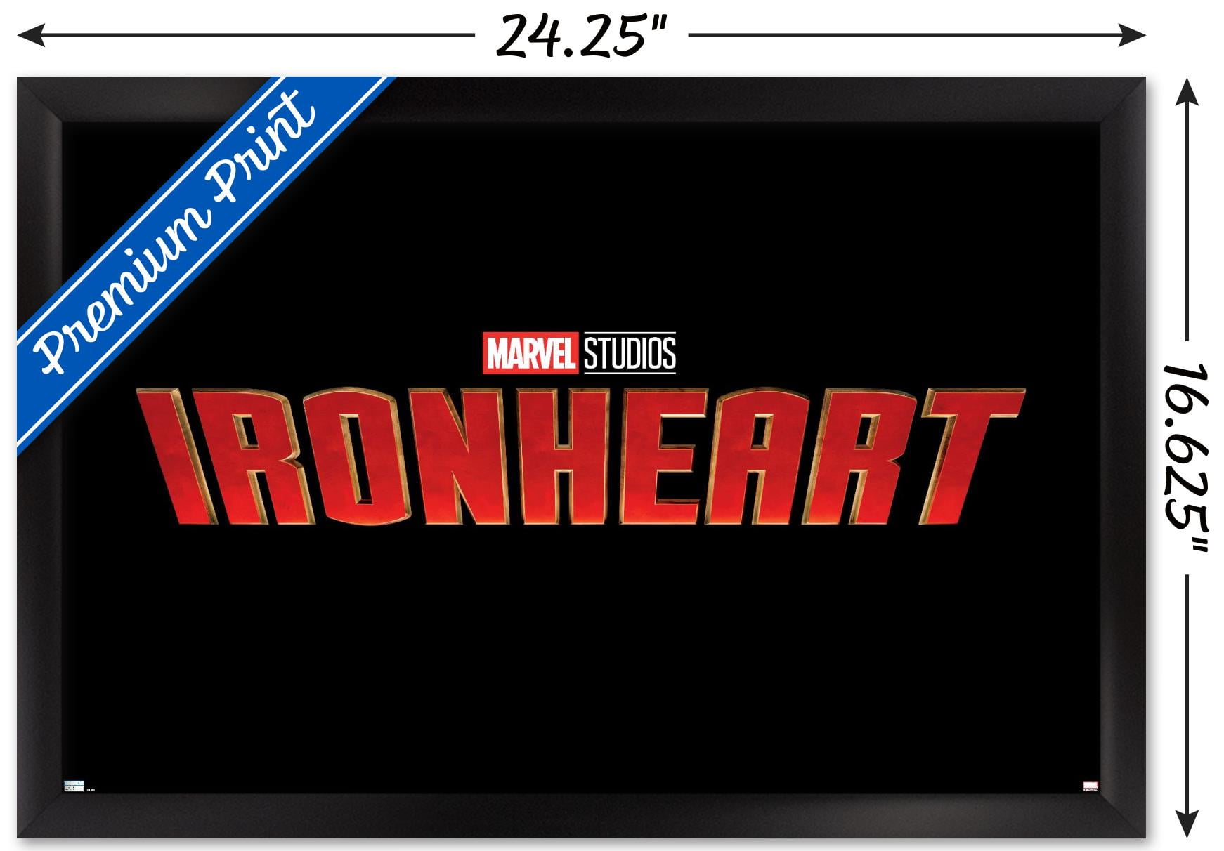 Marvel Ironheart - Logo Wall Poster, 14.725" x 22.375", Framed