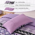 thumbnail image 5 of Juego de edredón WONGS BEDDING, color morado, tamaño queen con 2 fundas de almohada, 5 of 5