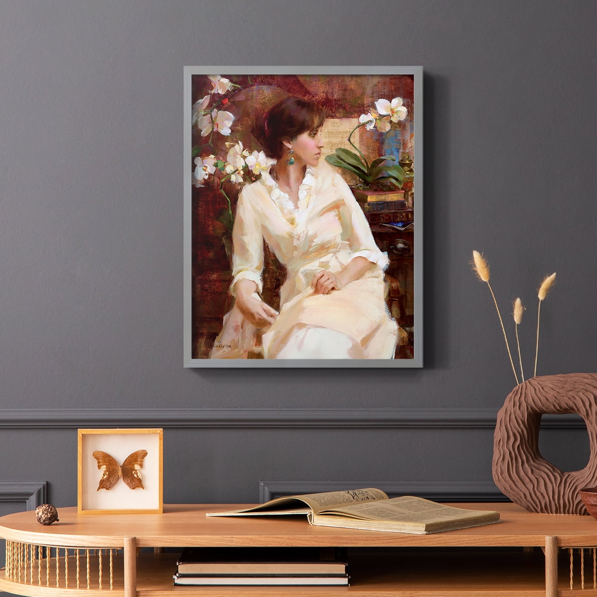 Fiori Di Aria Portrait in Paper Solid Wood 8 x 10 Framed Print