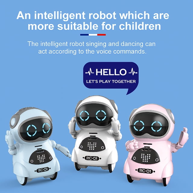 939A Pocket Robot Talking Interactive Dialogue Voice Recognition Record Singing Dancing Telling Story Mini Robot