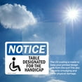 thumbnail image 6 of (2 Pack) Table Designated For The Handicapped Sign, 6 of 7