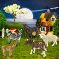 thumbnail image 3 of Realistic Animal Figurine Miniature Forest Deer Cow Sheep Zebra Horse Model Woodland Creatures Figure Kids Educational Wild Animal Toy Cake Topper Decoration, 3 of 7