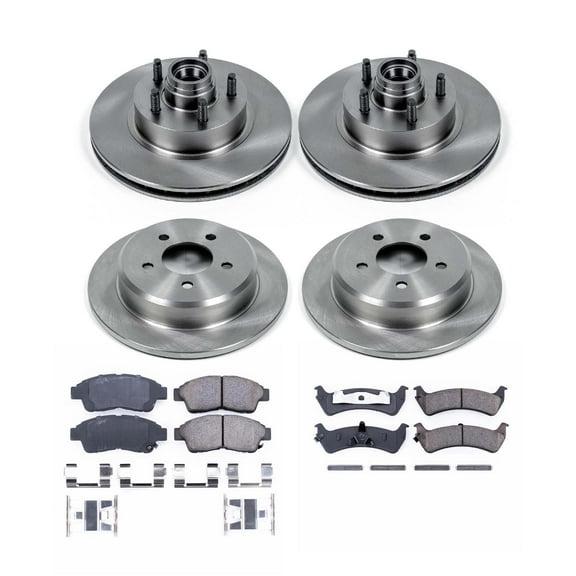 Ultimate Brakes Front and Rear Semi-Metallic Brake Pad and Rotor Kit with Hardware WM81262