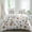 White Light Brown, variant on Cartoon Space Set of 4 Bedding Quilt Covers, Funny Cute Rocket Planet Navy Blue 4-Piece Bed Sheet Set with Extra Soft Bed Sheets Quilt Cover Pillowcase, California King