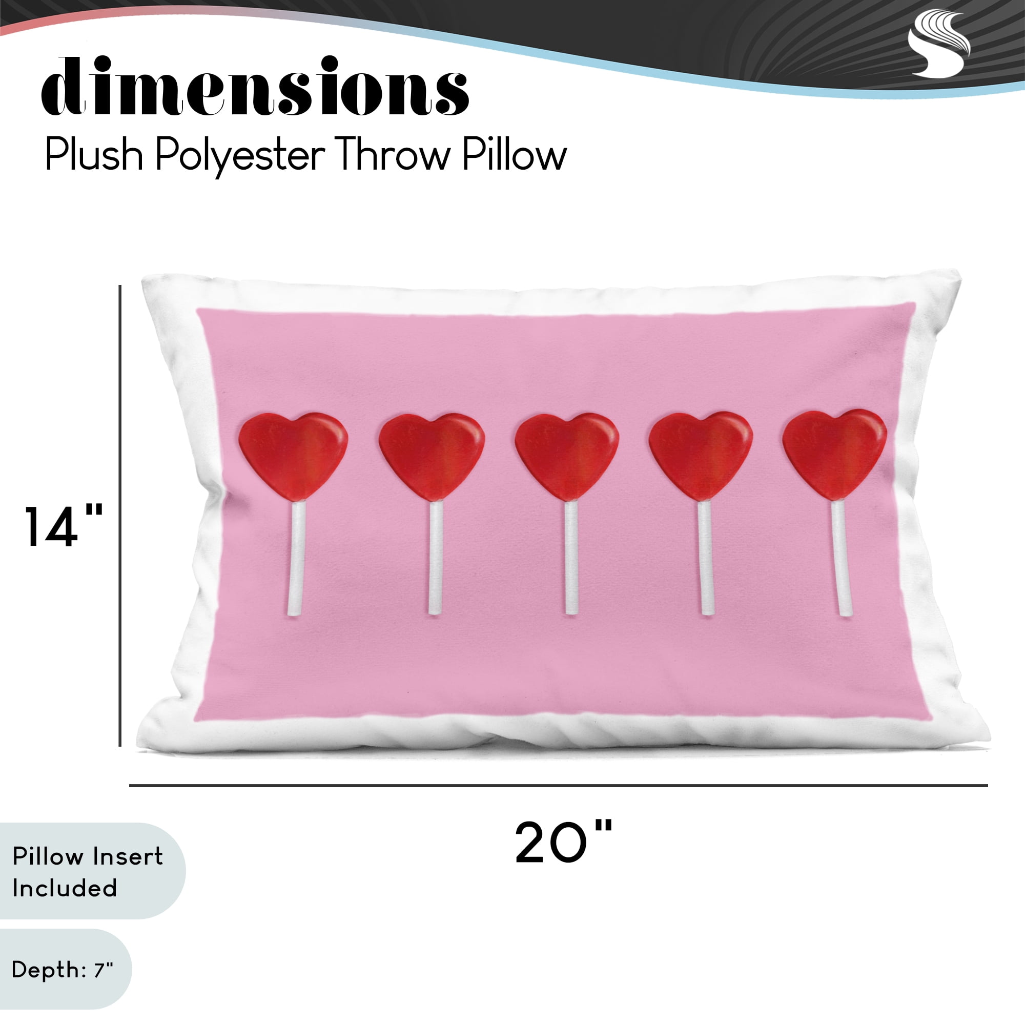 Stupell Industries Valentine's Heart Pops Decorative Printed Throw Pillow, design by LISH Creative
