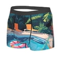thumbnail image 2 of Daiia Tropical Poolside Relaxation Men's Underwear Boxer Briefs, Cotton Stretch Moisture-Wicking Underwear-Small, 2 of 9