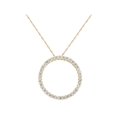 thumbnail image 3 of 2ct Circle Eternity 14K Yellow Gold Diamond Pendant, 3 of 3