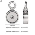 thumbnail image 2 of PULLIMORE 500LBS Pulling Force Round Double Sided Fishing Magnet Super Strong Neodymium Thick Eyebolt Treasure Hunt Tools for River Magnetic Recovery Salvage Fishing - 2 Pack, 2 of 9