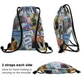 thumbnail image 6 of Mamma Mia Drawstring Bag:Waterproof design, suitable for fitness, hiking, yoga, swimming, travel, beach, and shopping, measuring 15.7*17.7 inches., 6 of 8