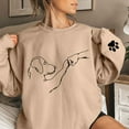thumbnail image 2 of HNMKIU Hauts pour Femmes Chandail en Molleton Imprimé Surdimensionné Col Rond Manches Longues Chandail, 2 of 4