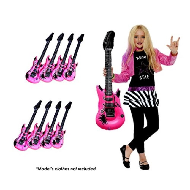pink inflatable guitar