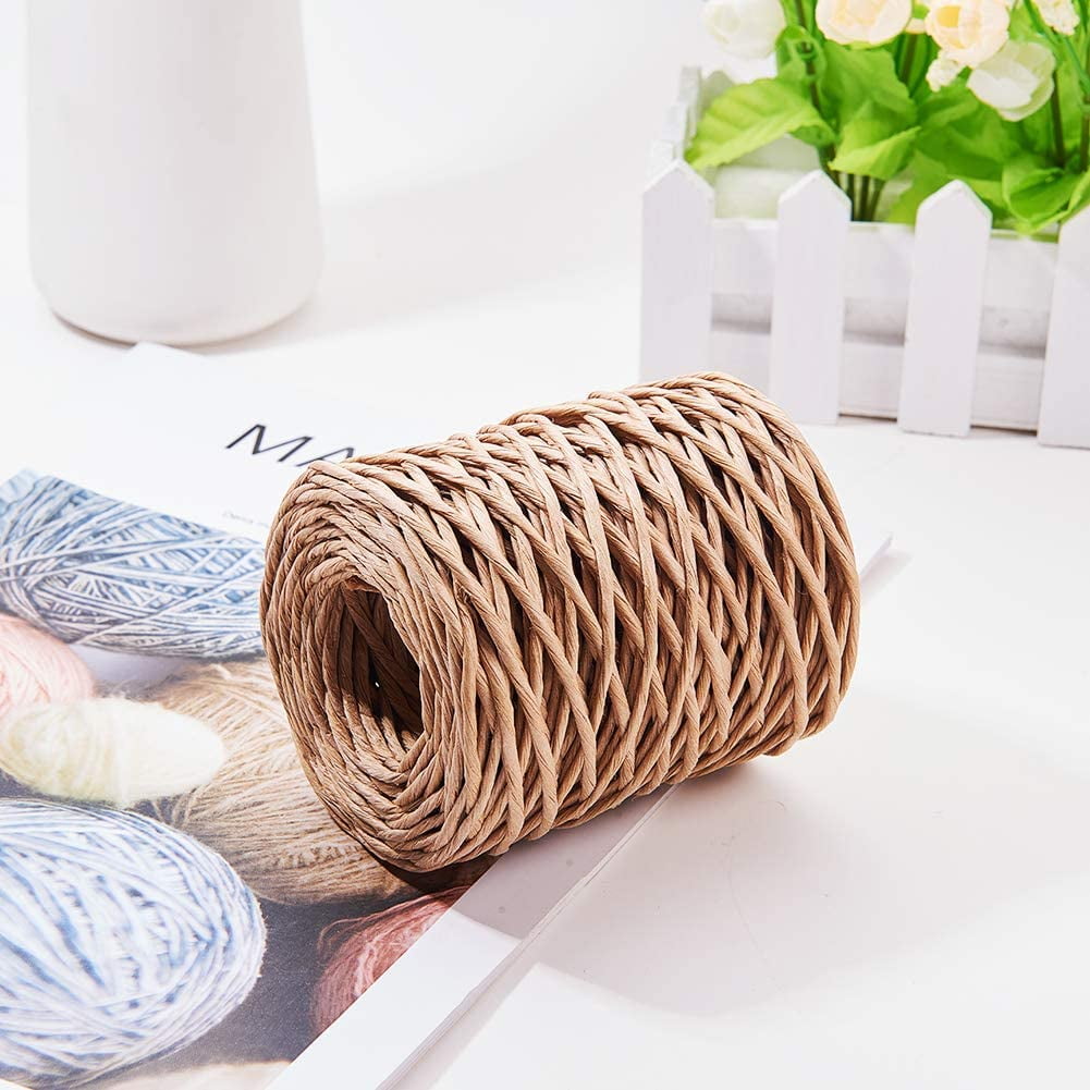 PandaHall Elite 1 Roll Brown Floral Bind Wire Wrap Twine 12 Guage Paper Covered Rustic Vine 164 Feet for Art Craft Flower Bouquets