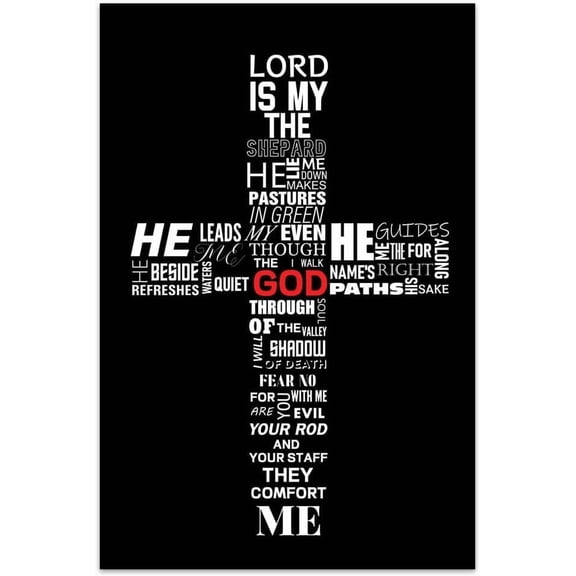 Unframed Canvas Wall Art For Bedroom Office Wall Decor, 24x16in The Cross of God Wall Decorations For Living Room Painting Pictures Artwork For Modern Posters Prints Home Decor