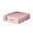 #3 Pink【Storage Box x1】, variant on SouMaox Foldable Storage Bin With Clear Window, Large Stackable Organizer for Bedding Sheet Sets, Blankets, Clothes, Keep Wardrobe Tidy, 4.72" x 12.6" x 14.96" Pink