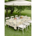 thumbnail image 3 of Yellow Flower Pattern Outdoor Tablecloth - 60x84 Inch Rectangle Dining Table Cover, Vintage Botanical Floral Simple Yellow Waterproof Outdoor Table Cloth with Umbrella Hole & Zipper for Picnic/Patio, 3 of 7
