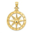 thumbnail image 1 of Pendentif Boussole Solide en Or Jaune 14k, 1 of 4