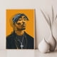 thumbnail image 2 of Pinturas del cantante de hip hop Tupac en la pared, arte en lienzo, figura de acción, Heartsopper, Lana Del Rey, Taylor Swift, carteles sexys, 2 of 5