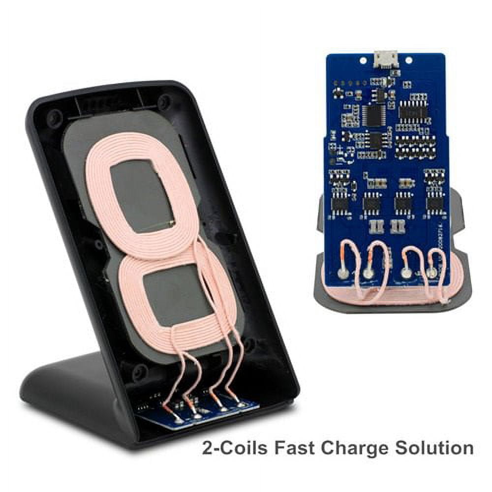 Fast Charge Wireless Charger for Nokia XR20,Oppo Find X3 Pro, X3,OnePlus 9 Pro, 9,BLU G91 Pro,vivo X70 Pro+, iQOO 8 Pro (Black)