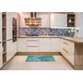 thumbnail image 6 of Ahgly Company Machine Washable Indoor Rectangle Contemporary Teal Green Area Rugs, 2' x 4', 6 of 7